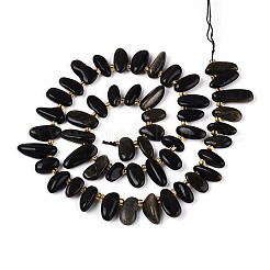 Natural Golden Sheen Obsidian Beads Strands&nbsp;G-Z091-A39