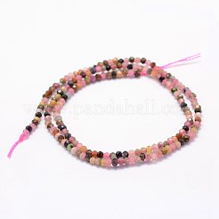 Natural Multicolor Tourmaline Beads Strands&nbsp;G-F460-14