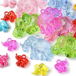 20Pcs 4 Styles Transparent & AB-Color Plated Acrylic Pendants&nbsp;TACR-FS0001-44