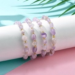 Natural Lavender Amethyst Chips Bracelets for Women&nbsp;BJEW-H623-01S-05