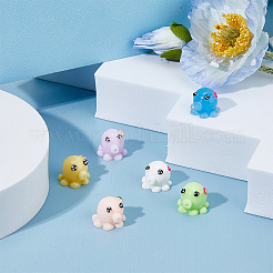 48Pcs 6 Colors Mini Cute Resin Octopus Ornament&nbsp;AJEW-FH0003-96