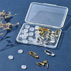 12Pcs 2 Color Brass Clip-on Earring Converters Findings&nbsp;KK-FS0001-31