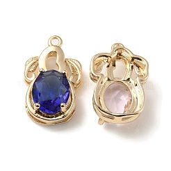 Brass with K9 Glass Pendants&nbsp;KK-C024-35KCG