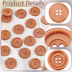 50Pcs Wood Buttons&nbsp;BUTT-GF0004-33