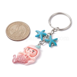 Mermaid Opaque Resin Pendant Keychain&nbsp;X1-KEYC-JKC00624-04
