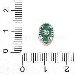 304 Stainless Steel Enamel with Rhinestone European Beads&nbsp;STAS-Z130-07P