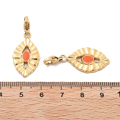 Eye 304 Stainless Steel Enamel Pendant Decorations&nbsp;STAS-M092-02G