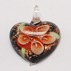 Handmade Goldsand Lampwork Pendants&nbsp;LAMP-S059-9-B