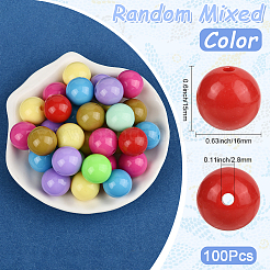 100Pcs Opaque Acrylic Beads&nbsp;OACR-PA0001-31B