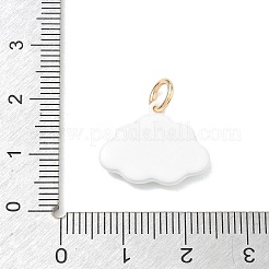 Brass Enamel Pendants&nbsp;KK-CBAE20A-04G