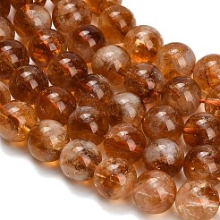 Hearted Natural Citrine Beads Strands&nbsp;GG-T002-A02-12mm