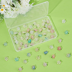 80Pcs 8 Colors Transparent Acrylic Pendants&nbsp;OACR-BM0001-07