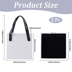 PU Leather Jewelry Set Drawer Boxes with Sponge Inside and Texture Paper Jewelry Tote Bags&nbsp;ABAG-CL0001-66A
