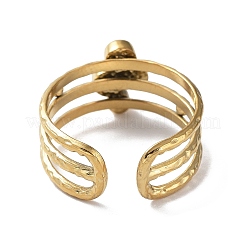 304 Stainless Steel Open Cuff Ring Components&nbsp;STAS-F301-32G