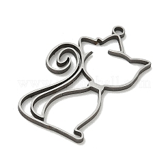 Hollow 201 Stainless Steel Pendants&nbsp;STAS-B136-05C-P