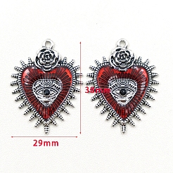 Gothic Style Alloy Resin Pendants&nbsp;X-PW-WGE8991-01