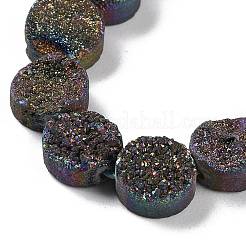 Electroplated Natural Druzy Agate Beads Strands&nbsp;G-M433-01F