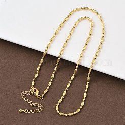 2.5MM Brass Column Ball Chain Necklaces for Women&nbsp;NJEW-B148-04G