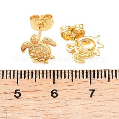 Brass Stud Earrings&nbsp;EJEW-F405-02G