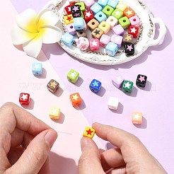 Baking Paint Opaque Enamel Acrylic Beads&nbsp;OACR-CJC0010-25