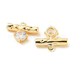 Brass Micro Pave Cubic Zirconia Charms&nbsp;KK-Q809-13G