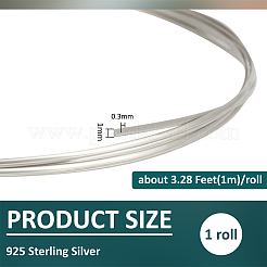 1M 925 Sterling Silver Wire&nbsp;STER-BC0004-53B
