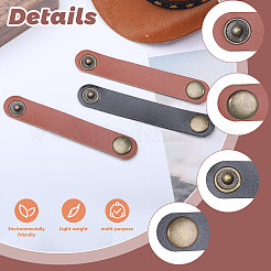 24Pcs 2 Colors PU Leather Cable Zip Ties&nbsp;DIY-CA0006-57