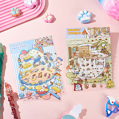 PET Plastic Picture Stickers&nbsp;DIY-TA0015-80G