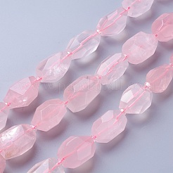 Natural Rose Quartz Beads Strands&nbsp;G-P434-40