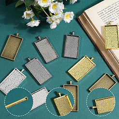 20Pcs 5 Colors Alloy Pendant Cabochon Settings&nbsp;FIND-SP0002-74