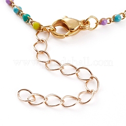 304 Stainless Steel Enamel Curb Chains Bracelet Makings&nbsp;AJEW-JB00888-01