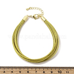 Polyester Metallic Braided Multi-strand Cord Bracelet for Bracelet Making&nbsp;BJEW-H642-02G-07