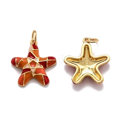 Brass Enamel Pendants&nbsp;KK-O140-09G