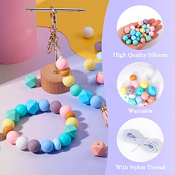 DIY Silicone Beaded Stretch Bracelets Making Kits&nbsp;DIY-TA0010-15
