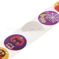 500Pcs Round Halloween Stickers&nbsp;AJEW-S090-03F