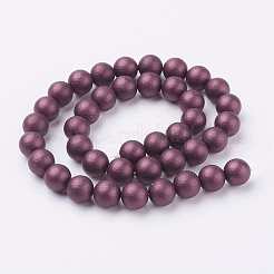 Textured Shell Pearl Beads Strands&nbsp;BSHE-K008-8mm-01