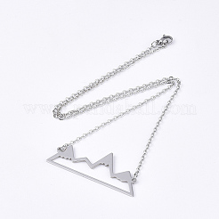 Non-Tarnish 201 Stainless Steel Pendant Necklaces&nbsp;LS-NJEW-T009-JN104-1-40