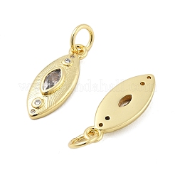 Brass Micro Pave Cubic Zirconia Pendants&nbsp;KK-H206-03G