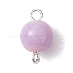 Opaque Crackle Glass Connector Charms&nbsp;PALLOY-JF02852