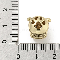 Brass Micro Pave Clear Cubic Zirconia Beads&nbsp;ZIRC-P119-05G