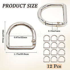 12Pcs Alloy Spring Gate Rings&nbsp;FIND-GF0007-10C
