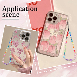2Pcs Resin Beaded Mobile Phone Lanyard Wrist Strap&nbsp;HJEW-GF0001-47B