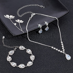 Crystal Rhinestone Jewelry Set&nbsp;SJEW-GO0001-01