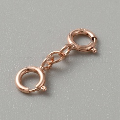 925 Sterling Silver Double Spring Ring Clasps&nbsp;STER-WH0001-17RG