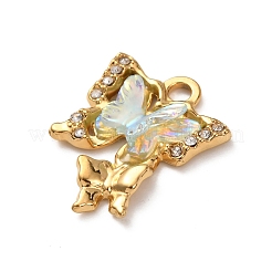 304 Stainless Steel Rhinestone Acrylic Pendants&nbsp;STAS-B139-01G-01