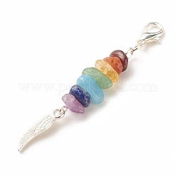Chakra Theme Natural Gemstone Pendant Decorations&nbsp;HJEW-JM00645-01