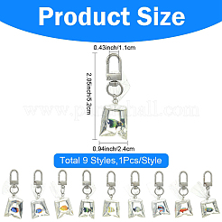 9Pcs Resin Fish Pendant Decorations&nbsp;HJEW-YW00216