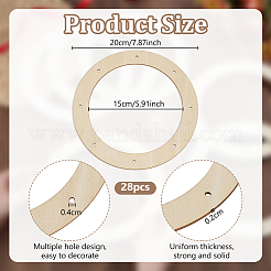 28Pcs Unfinished Wood Wreath Frames&nbsp;DIY-OC0015-91