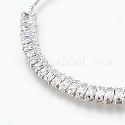 Brass Cubic Zirconia Bolo Tennis Bracelets&nbsp;BJEW-P232-03P