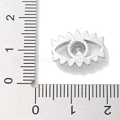Rack Plating Brass Micro Pave Clear Cubic Zirconia Cabochons&nbsp;KK-L224-022P